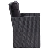 vidaXL 6 Piece Garden Lounge Set with Cushions Poly Rattan Black