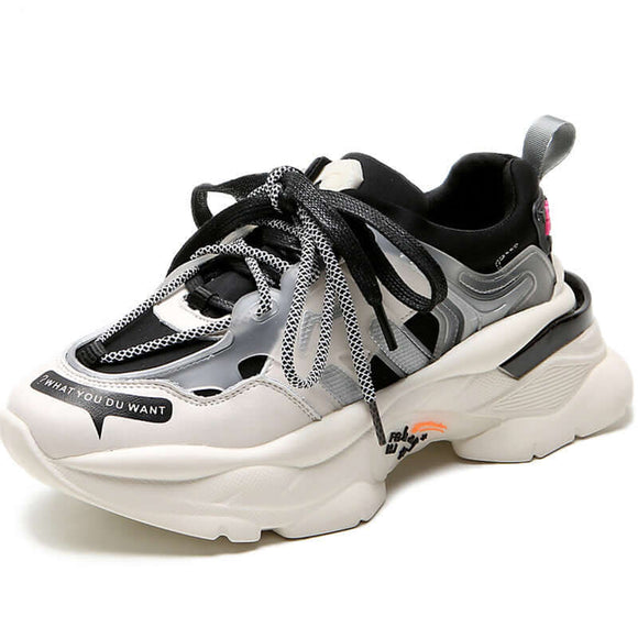 Women's Platform Sneakers 2020 Brand Fashion Breathable Men Chunky Trainers Casual Soft Ladies Footwear Plus Sizes Shoes